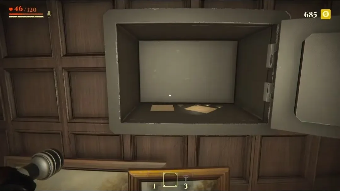 Invokyr code: the attic safe standing open after entering 091387