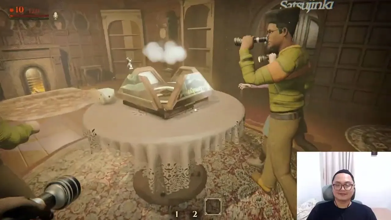 Invokyr ending: opened board on the altar table with a teammate beside it